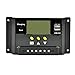 ETvalley LCD Solar Panel Regulator 30A 12V/24V 360W/720W PWM Intelligent Adapter Charge Controller for Street Lamp Base Station Environment Monitoring Communication System WiFi Hotspot