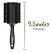 Xtava 55mm Natural Double Bristle Round Brush - Professional Soft Boar Bristle Brush for Women with Fine Thick or Curly Hair - Ideal for Blow Drying, Detangling, Volumizing, and Hair Styling