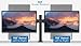 Mount-It! Dual Monitor Mount | Double Monitor Desk Stand | Fits 2 Computer Screens 19 20 21 22 23 24 27 Inches | C-Clamp and Grommet Base | Heavy Duty Full Motion Arms | VESA 75 100 Compatible