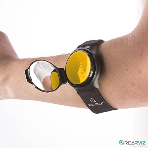 REARVIZ SL-15 Bicycle Rear View Mirror For Arm (Slim Yellow)