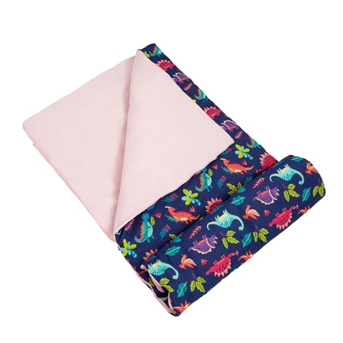 Wildkin Kids Sleeping Bag – Roll-Up Design with Storage Bag for School, Travel…