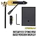 XFISHMAN Rotary Fly Tying Vise Square Pedestal Base C Clamp Steel Hard Jaws kit (with Weighted Base)