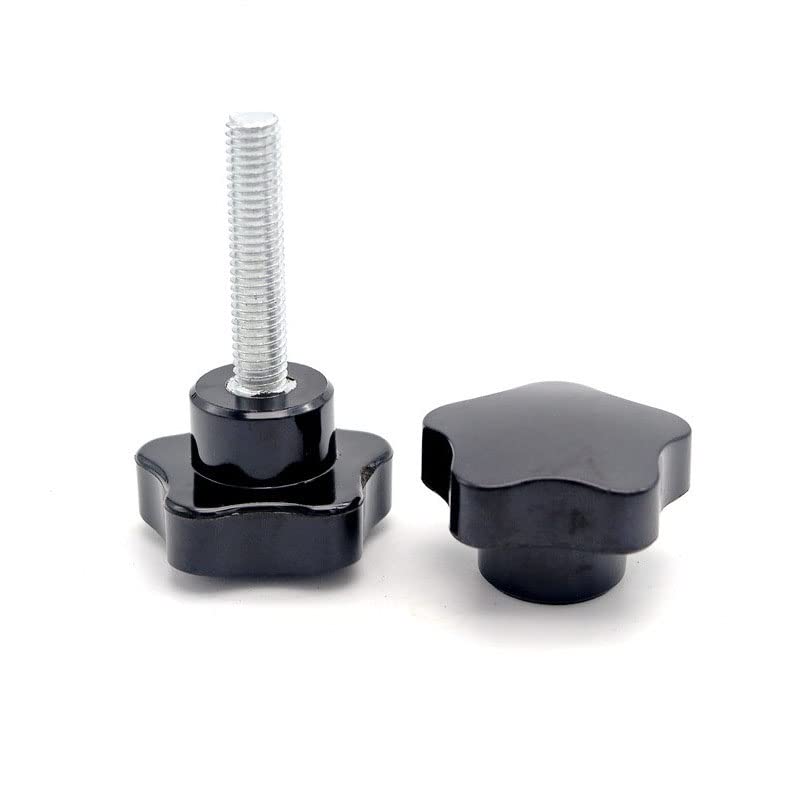 Star Knob Grip M12 x 40mm Female Thread Clamping Knobs Handle Tightening Screw Black