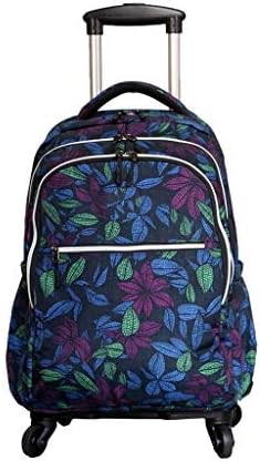 Cooralledtooere Reversible push-pull dual-purpose universal wheel light travel bag, three-layer zipper waterproof trolley bag, pullable folding men and women backpack duffel bag, canvas waterproof fab