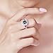 Psiroy 925 Sterling Silver Round Created Rainbow Topaz Filled Halo Anniversary Ring for Women
