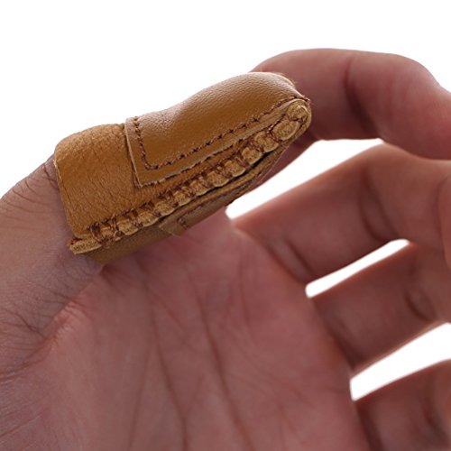 3 Pack Leather Coin Thimble Comfortable Thimble With Metal Tip DIY Sewing Tool Handmade Needlework Thimble Cover By DINGJIN