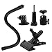 Universal Phone/Camera Holder with Flexible Gooseneck and Strong Clamp - for Mobile Photography, Vlogs, Videos, GPS, etc. - Ball and Socket - Tripod Mount (Clamp for Action/Compact Camera)