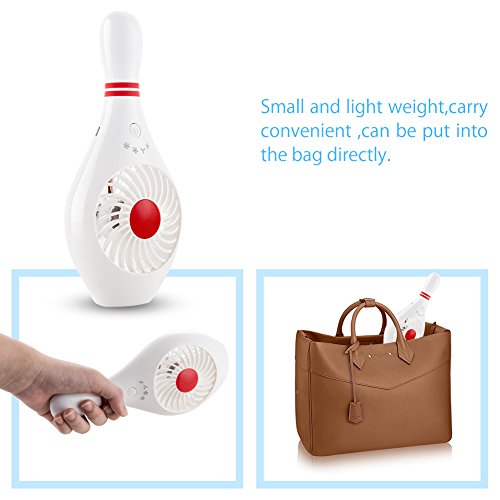 OBOSOE USB Fan, Rechargeable Personal Portable Mini USB Cooling Fan for Outdoor Travel Home - Thumbnail 4