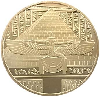 drunkenman Metal Bitcoin Coin Collection Kinds Currency Gift Egypt Nefertiti King Collection Art Commemorative Coin Collectible BTC Gift