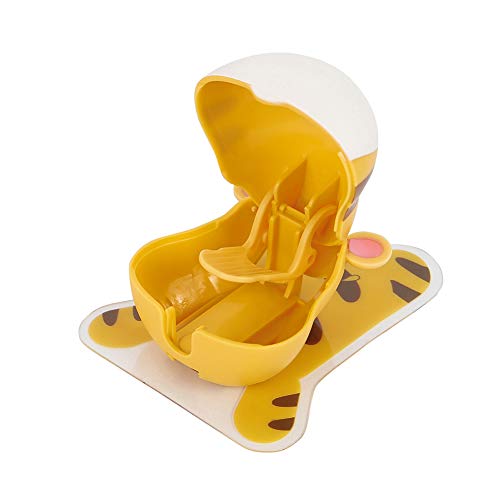 Heasa Toothbrush Holder Wall Mounted, Animal Kids Toothbrush Holder (Red Fox & Yellow Tiger) - Thumbnail 5