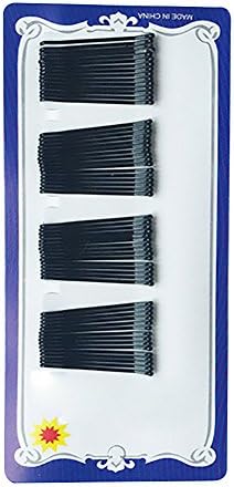 Xuxuou 60 pcs Hair Pins for women Black hair Grips U Shape Black Hairpins No Slip Grip Thin Hairdressing Clip