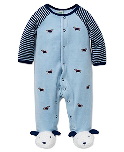 Little me baby boys  footie, blue/multi, 3 months