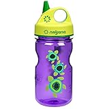 Nalgene Grip 'n Gulp Kids Water Bottle - BPA Free - 12 oz. - Purple w/Sea Turtles