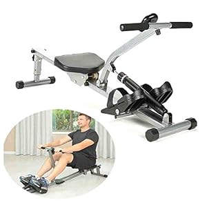 Adjustable Rowing Machine Rower, Digital Monitor, Hydraulic Resistance Non-Slip Handle, for Men Women, Full Arm Extensions, Heavy Duty Fitness