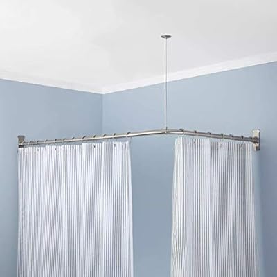 Amazon Com Naiture Aluminum 36 X 36 Corner Shower Curtain Rod