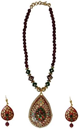 Charvee Maroon Grandiose Tanjore Regal Set