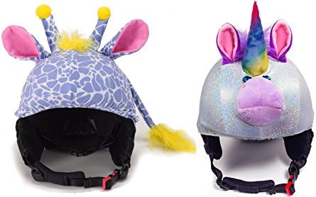 Fun Helmet Cover bundle Stretch the Purple Giraffe And Sparky the Unicorn