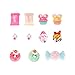 Pandahall 50pcs Mixed Color Candy & Cake Resin Cabochons Food Flat Back DIY Nail Decoration Cell Phone Brooch Back Ring Pad Base Making
