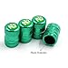 CKAuto 4 Pcs Aluminum Tire Valve Stem Caps with N2 Nitrogen Logo, Universal Stem Covers for Cars, SUVs, Bike and Bicycle, Trucks, Motorcycles | TPMS Safe | Corrosion Resistant | Dust Proof, Green
