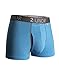 2UNDR Men's Swing Shift Trunk 3" (Light Blue/Grey) Boxer Brief - Medium (32-34)