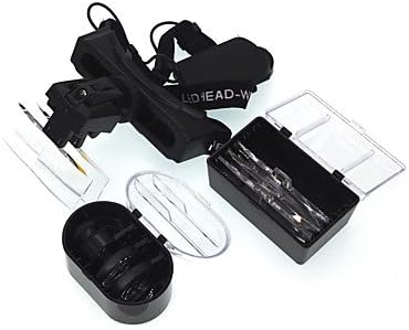 WYFC 1x/1.5x/2x/2.5x/3x/5x/8x/20x Multifunctional Headband Headset LED Light Magnifier with 8 Lens/Set Magnification Lupa Optical Lenses Magnifyig Glass