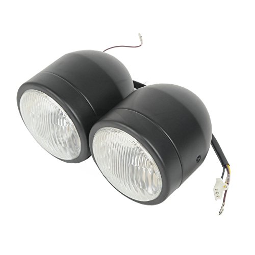 Matte Black Dual 4" Headlight For Streetfighter Cafe Racer Dual Sport Motorcycle