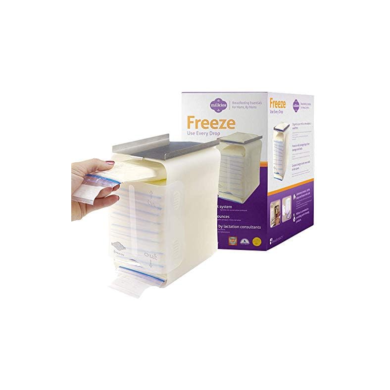 Milkies Freeze Organizer for Breast Milk Storage Bags, Simple Container Storing System for Freezing BreastMilk to Feed…