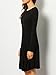 Kissky Women's Basic Long Sleeve Pockets Casual Swing Plain Tshirt Dress (L, Black)