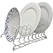 Huji Plates Holder Pots Pans Lid Organizer Rack for Cabinet, Pantry or Kitchen Counter (ONE, WHITE)