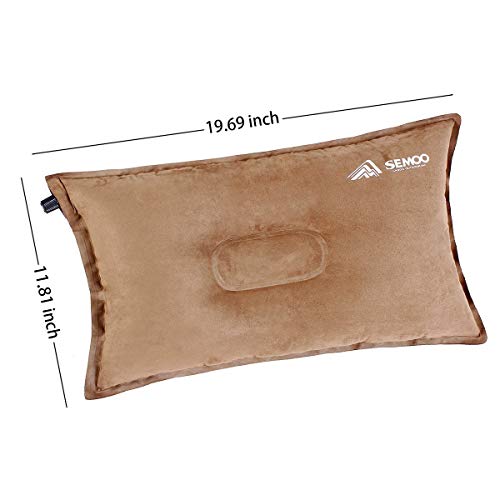 SEMOO Camping Pillow/Inflatable Air Pillow- Self Inflating, Compressible for Camping, Backpacking and Travel