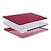 MOSISO Plastic Hard Shell Case & Keyboard Cover & Screen Protector Only Compatible with MacBook Pro 13 inch (A1278, Old Version with CD-ROM), Release Early 2012/2011/2010/2009/2008, Wine Red