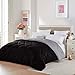 Seward Park Full Queen Size Black Grey Comforter Reversible Lightweight Boys Bedding Cooling Bedspread All Season Fall Blanket