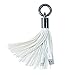 Android Keyring,Xutu Keychain Charger Cable USB Leather Tassel Key Chain Micro Charging Cable for SUMSANGG,HUAWEI,NOKIA,VIVO and other Micro Port Phone-White