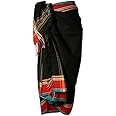 African Kikoy - Beach Kikoi Wrap/Sarong (Black)