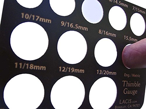 Thimble Gauge (finds sewing finger size)