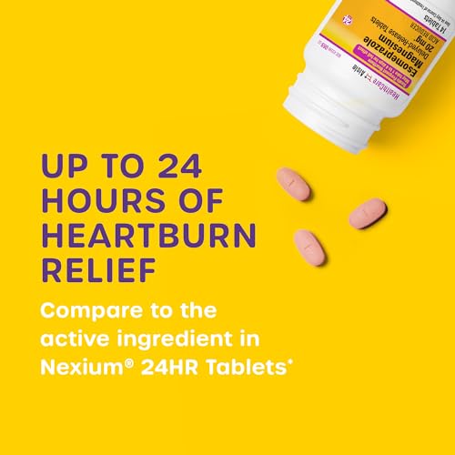 HEALTHCAREAISLE ESOMEPRAZOLE MAGNESIUM DELAYED-RELEASE TABLETS, 20MG – 42 COUNT – ACID REDUCER, PROVIDES HEARTBURN RELIEF