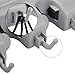 SummerPower Broom Organizer Non-Slip Mop Holder Wall Mount with 4 Position and 5 Hooks,Storage Solutions for Broom Holders, Garage Storage Systems Broom Organizer for Garage Shelving