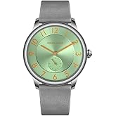 GOLDEN MAPLE Women‘s Watch, Quartz Movement, Large Dial with Leather Strap