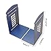 Winterworm® Vintage British Style London Telephone Booth Kiosk Decorative Iron Metal Bookends Book End Organizer for Library School Office Desk Study Decoration (Blue)