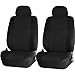 Universal Full Set of Car Seat Covers - Solid Black UAA002