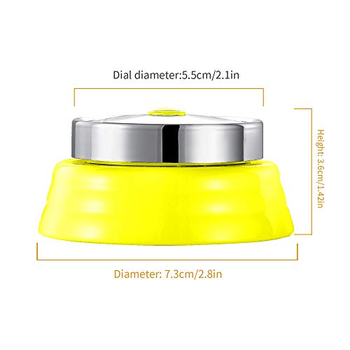 Kitchen Timer, Kitchen Countdown Cooking Timer Reminder, No Battery Required Magnetic Time Management Timer (Mechanical-Yellow)