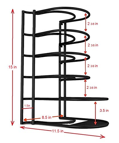 6 tier pantry organization and storage Pan organizer Lid organizers Pot holders Shelf organizer. Pots pans kitchen rack in pantries cabinets under sink Kitchen drawer organizer Cabinet shelf dividers