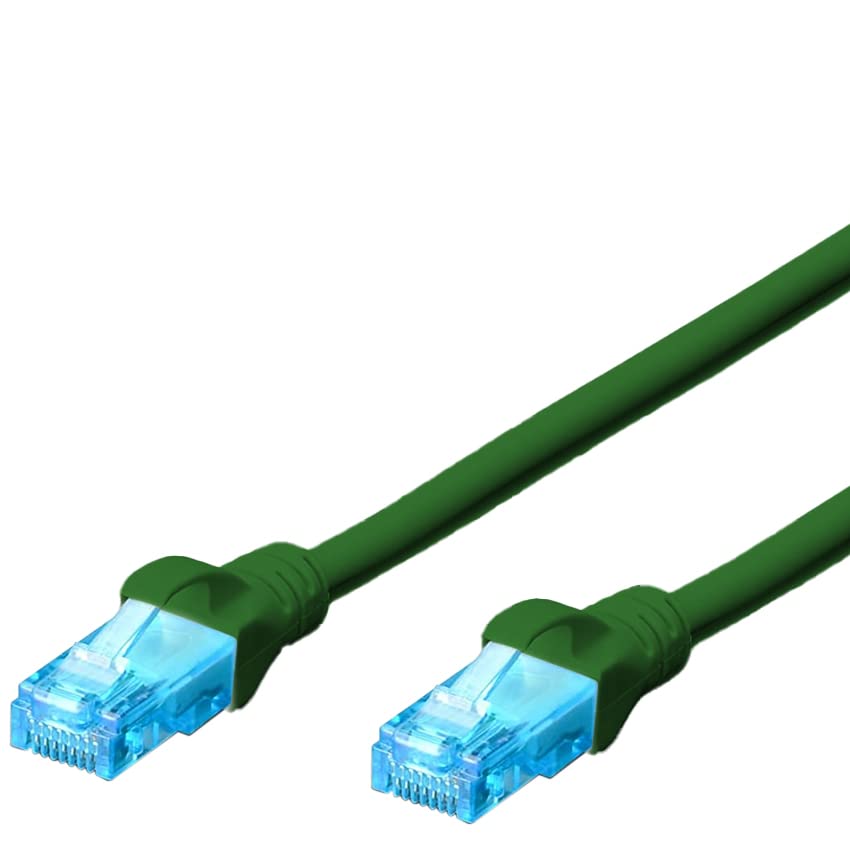 Levitantes CAT 5e U/UTP Patch Cable PVC Digitus Cable 1 m Green Blue for Network Communication