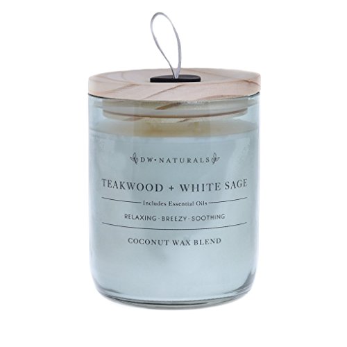 DW Home Decoware Coconut Wax Blend w/Essential Oils Naturals Collection -- Teakwood & White Sage