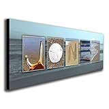Personalized Prints 6.5-Inch-by-18-Inch Block Mount Coastal Beach Nautical Name Wall Art