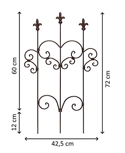 Manufaktur Lichtbogen Rankhilfe Lilie 72 x 42,5 cm Rankgitter aus Metall im Landhausstil – Bild 4