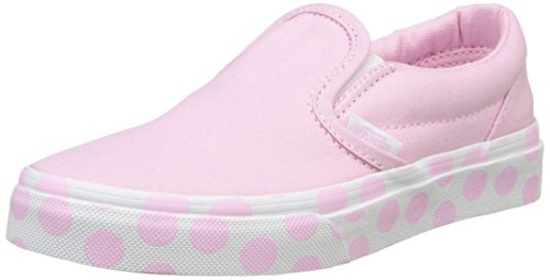 Vans Kids Classic Slip-On (Polka Dot) Pink Lady/True White Skate Shoe 13 Kids US