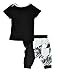 LaLaMa Kids Clothes Spots Harem Pants Casual Boys Outfits Sets Top T-Shirt 5-6Y (XXL), Black