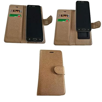 Supercase24 Siswoo R8 Monster Flip Case Bookstyle Klapp Etui Hülle Handy Tasche Bookcase Cover Schutzhülle in Gold