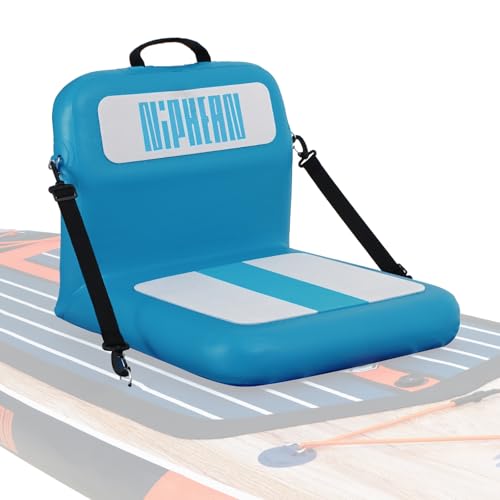 Niphean Inflatable SUP Seat with Back Support, Sturdy Sup Seat for Inflatable Boats, Canoeing, Boating, Kayaking, Adults and Children, No Straps Needed, Simple Comfortable
